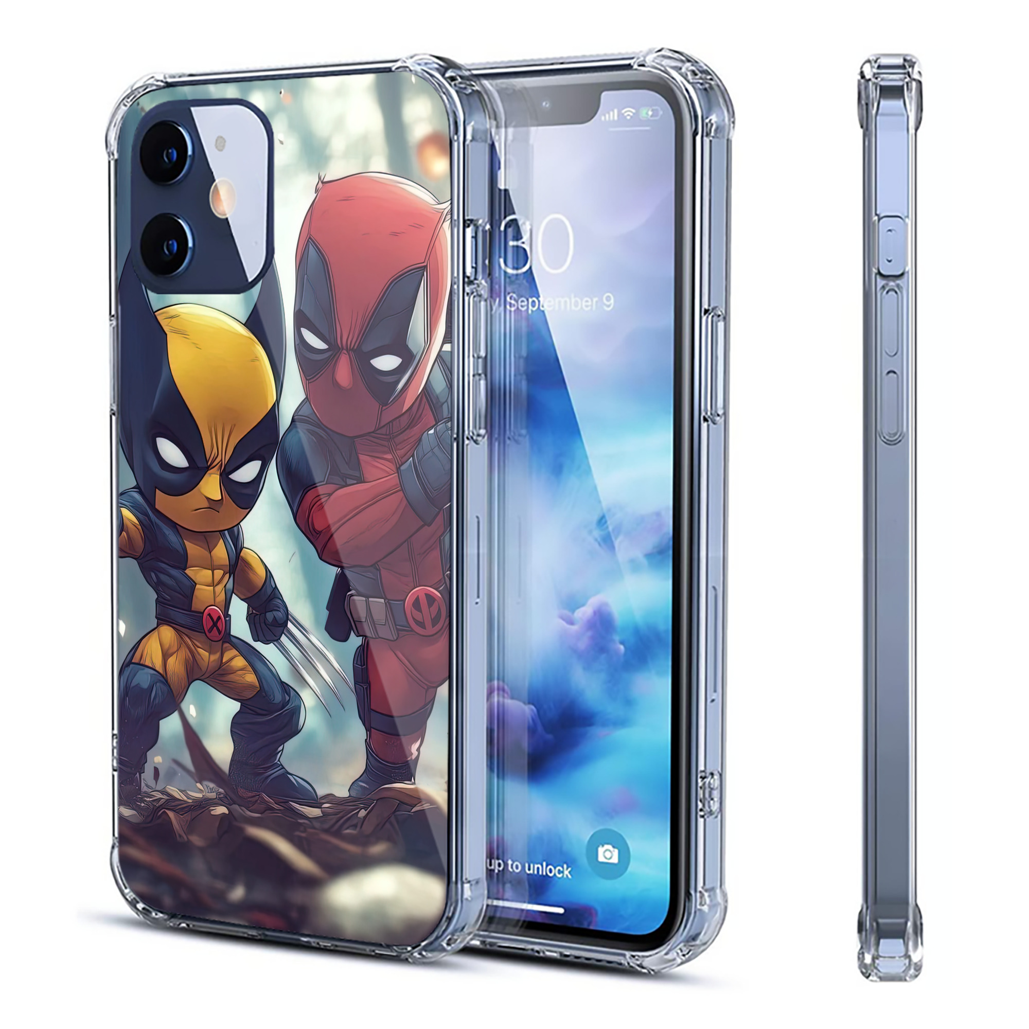 （画像用） Deadpool デッドプール 【iPhone 12シリーズ対応】透明スマホケース（クリアソフトケース）